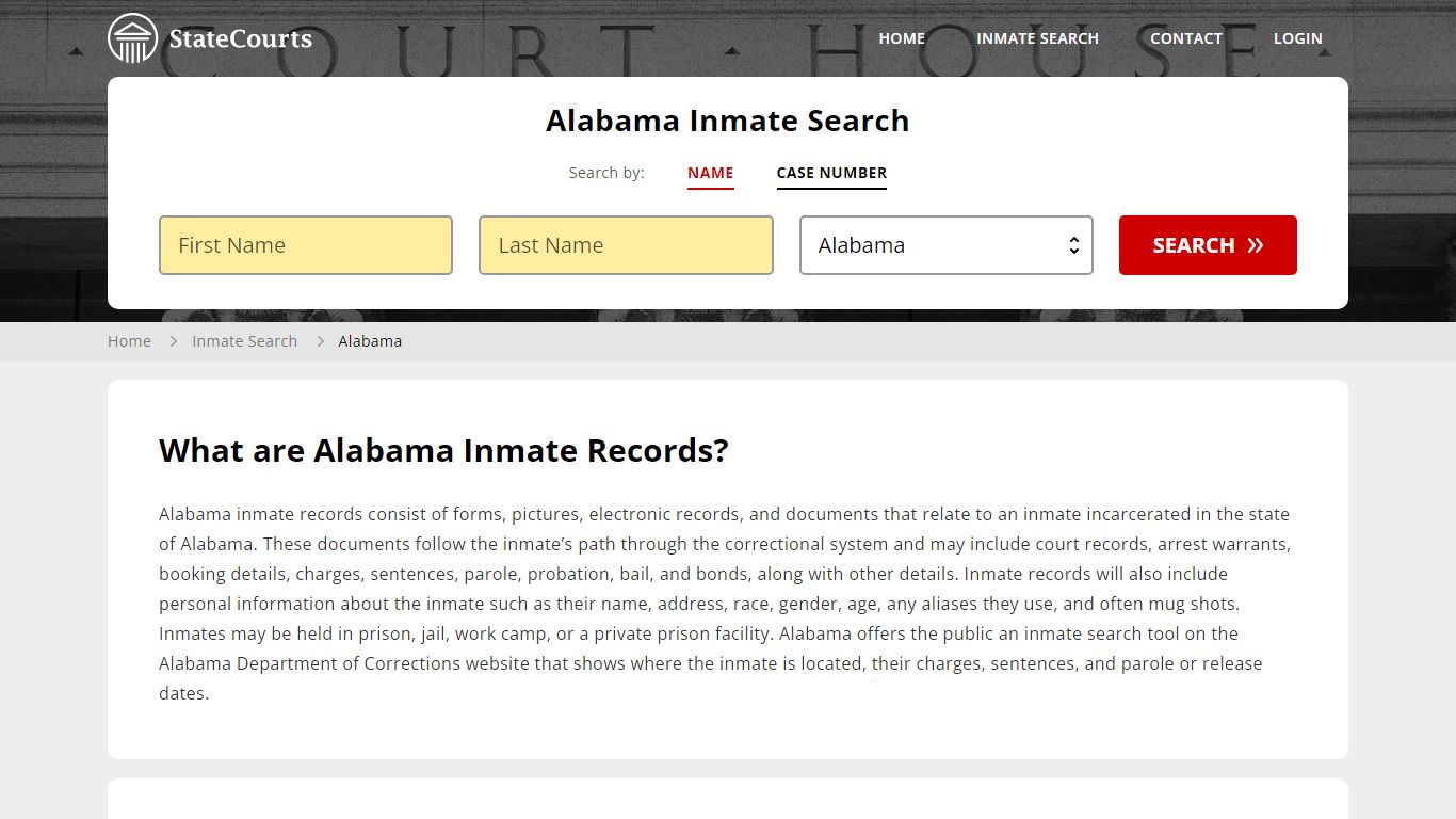 Alabama Inmate Search, Prison and Jail Information - State Courts